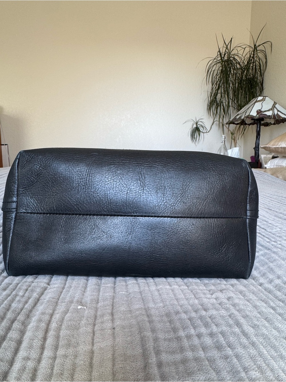 Madewell Black Leather Medium Transport Tote Bag with Adjustable Strap - Picture 5 of 6